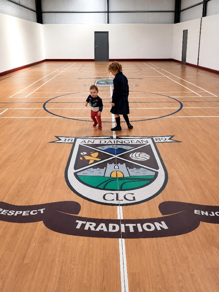 Indoor Sports Vinyl Flooring Project - Daingean Community Sports Hall, Ireland