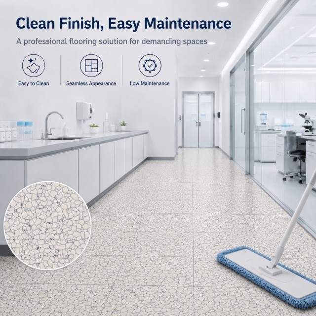 No-Wax Maintenance-Free ESD Vinyl Tiles 600x600mm - Low Life-Cycle Cost Anti-Static Floor for Cleanrooms