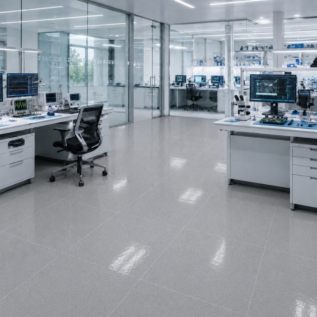 Premium R&D Center Aesthetics ESD Tiles - Architectural Grade Multi-Color Anti-Static Flooring for Tech Labs